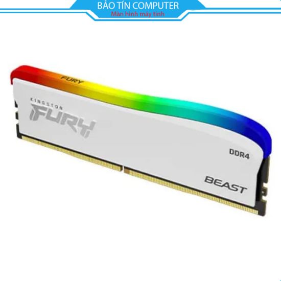 Ram PC Kingston Fury Beast RGB White DDR4 3600MHz 8GB (1*8GB)