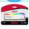 Ram PC Kingston Fury Beast RGB White DDR4 3600MHz 8GB (1*8GB)