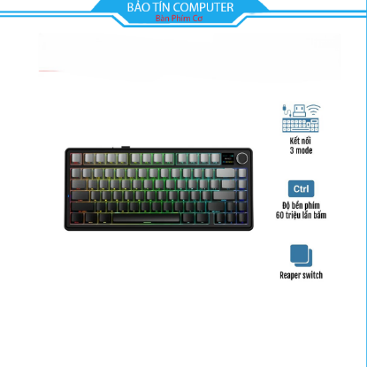 Bàn phím cơ AULA F75 MAX Black Gradient Reaper switch