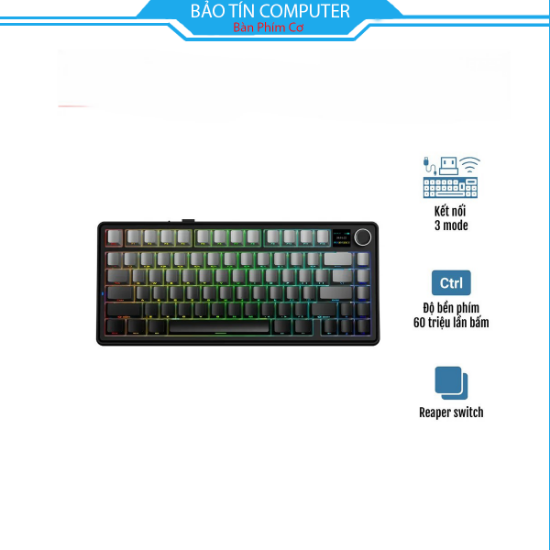 Bàn phím cơ AULA F75 MAX Black Gradient Reaper switch