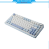 Bàn phím cơ AULA F75 - 3 Mode Sea Blue Grey Wood V3 switch