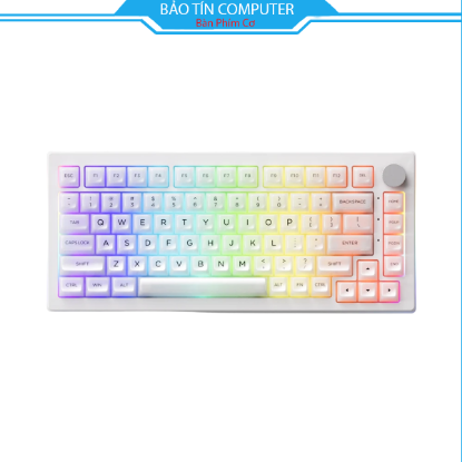 Bàn phím cơ AKKO 5075B Plus Multi-modes Transparent ASA White Akko Piano Pro switch