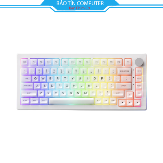 Bàn phím cơ AKKO 5075B Plus Multi-modes Transparent ASA White Akko Piano Pro switch