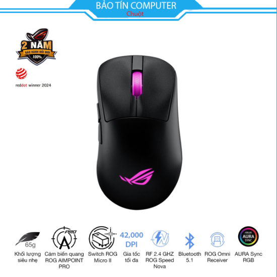 Chuột ASUS ROG Keris II Origin Wireless